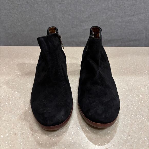 Sam Edelman Women Size 6 Black Suede Side Zip Casual Preppy Ankle Bootie Boots - Picture 3 of 9